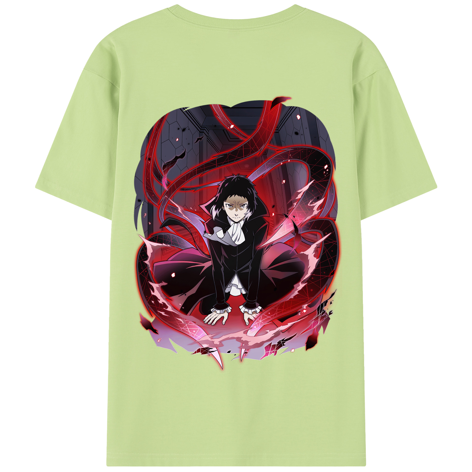 （画像用） 文豪ストレイドッグス Bungo Stray Dogs 綿100％半袖Tシャツ（背面プリント）